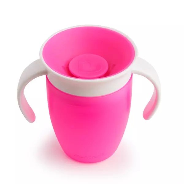 Cana Miracle 360 Munchkin Pink, 207ml, Antiscurgere - imagine 2