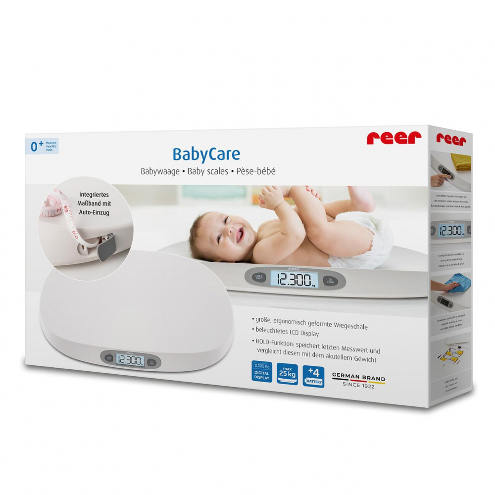 Cântar digital bebeluși Reer 25kg ecran iluminat - imagine 2