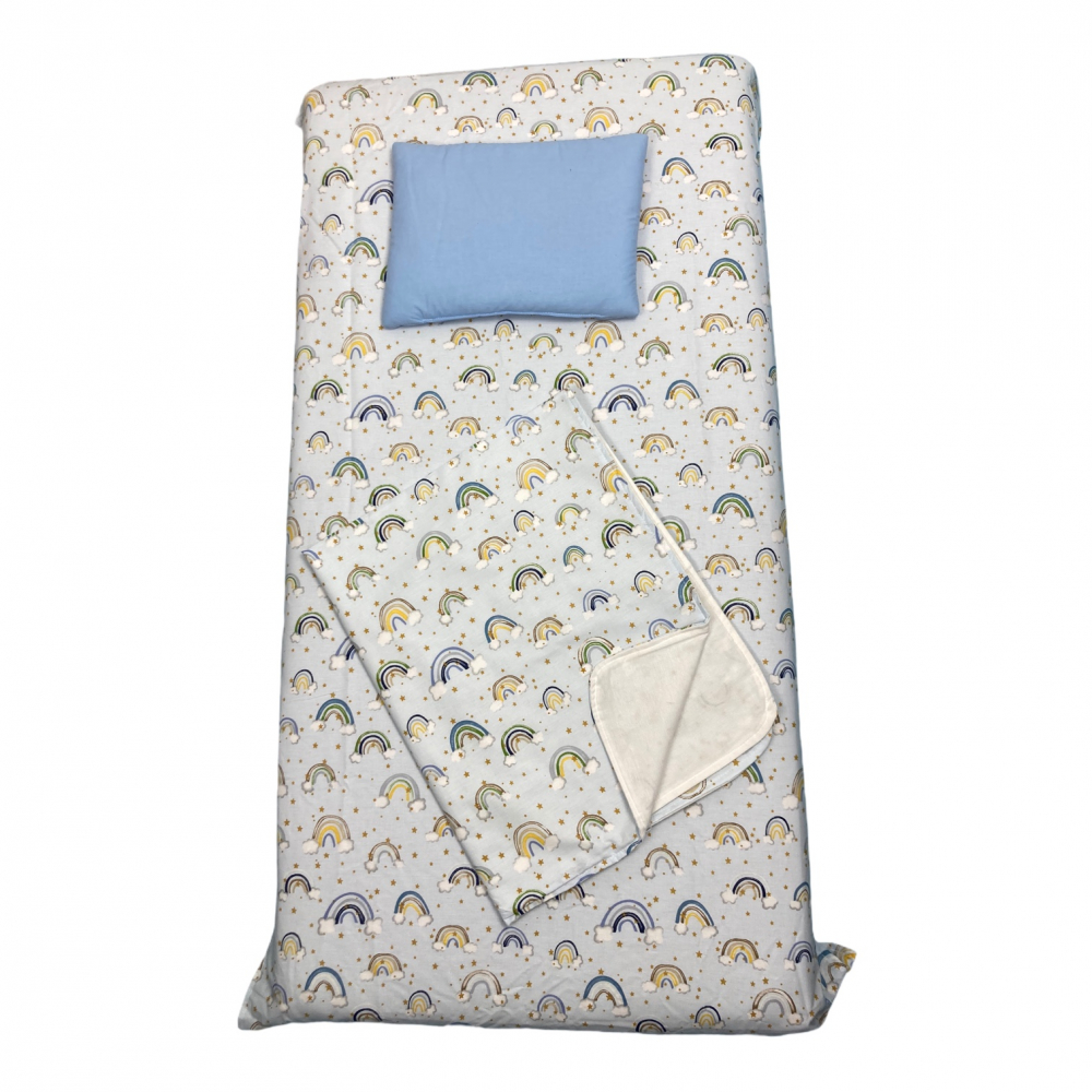 Set 3 piese patut Deseda Curcubeu Albastru