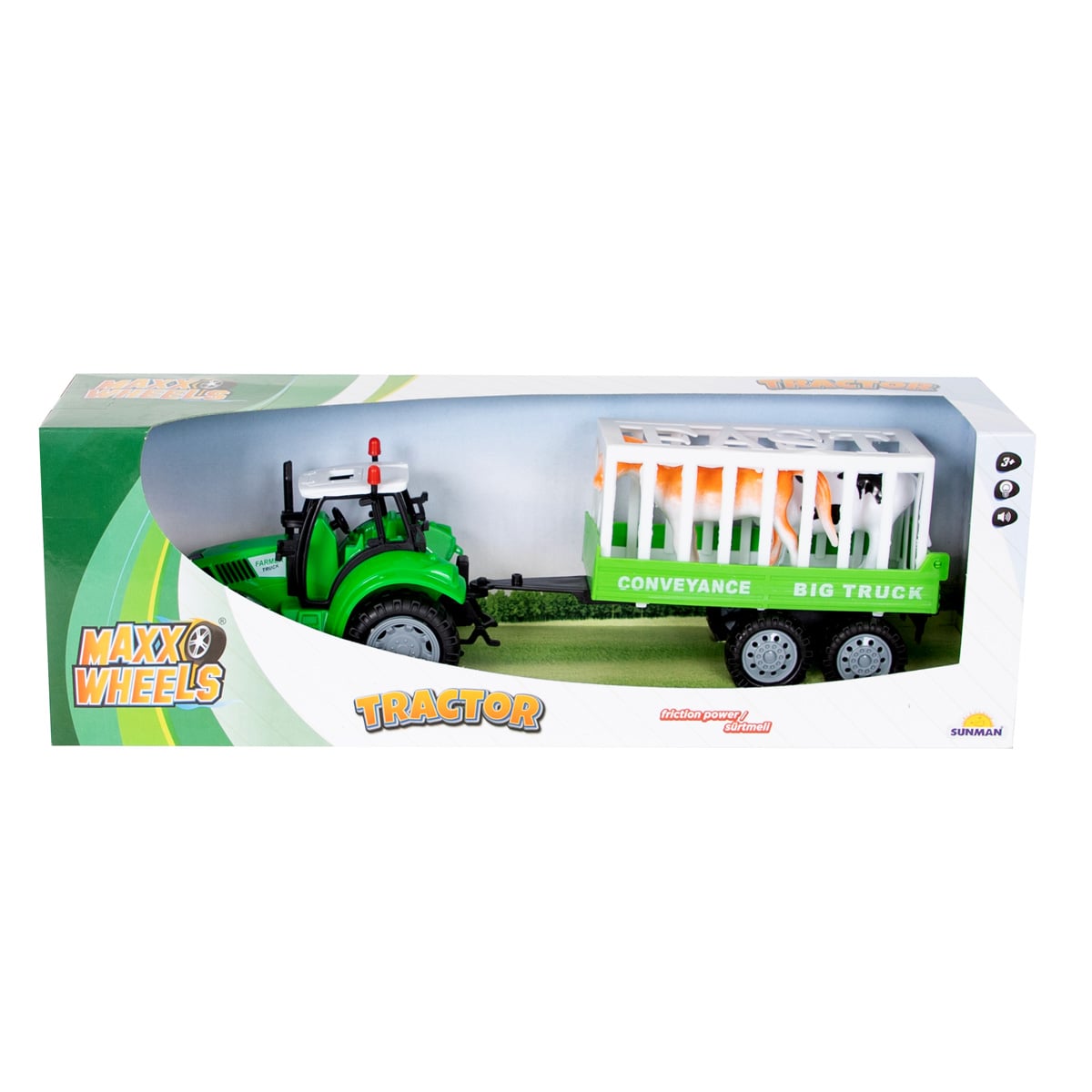 Tractor cu remorca animale Maxx Wheels
