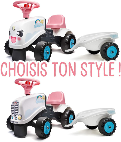 Tractor Copii Falk FK 206B Roz cu Remorca - imagine 2