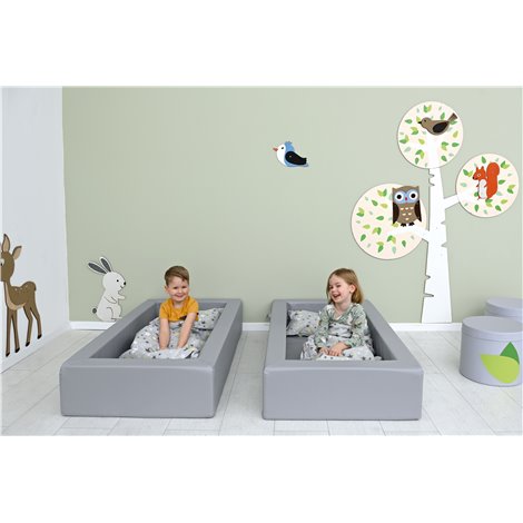 Patut Cresa Moje Bambino Gri cu Saltea Inclusa - imagine 2