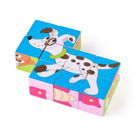 Puzzle Woodyland Animale Colorate - 6 în 1