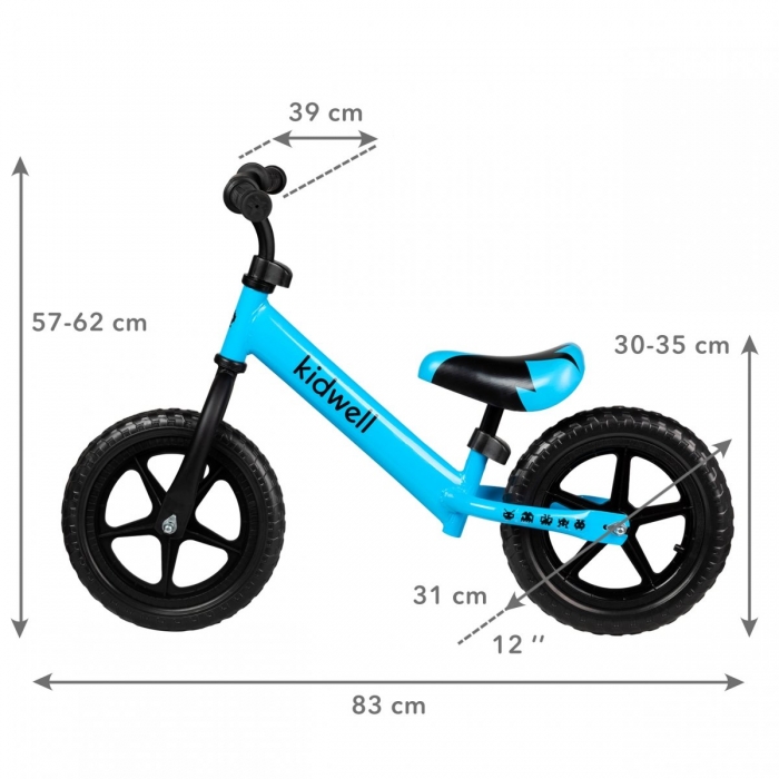 Bicicleta Kidwell Rebel Blue 12", Fără Pedale - imagine 4