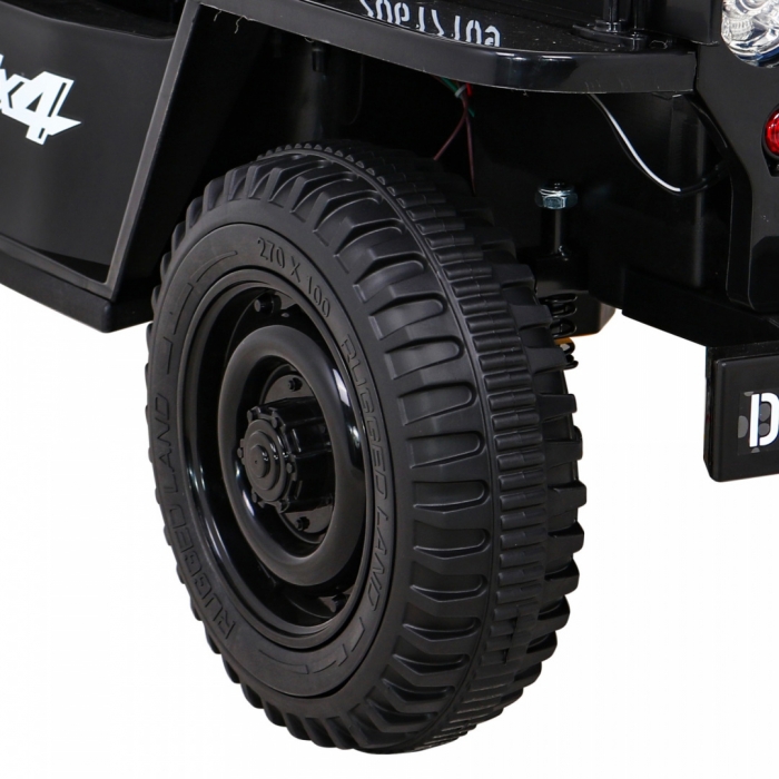 Masinuta Electrica Ramiz 4x4 Retro, 140W, Negru - imagine 5