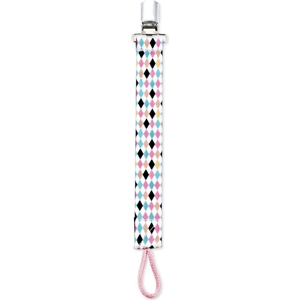 Lanț Suzetă Textil Multicolor Babyjem - imagine 3