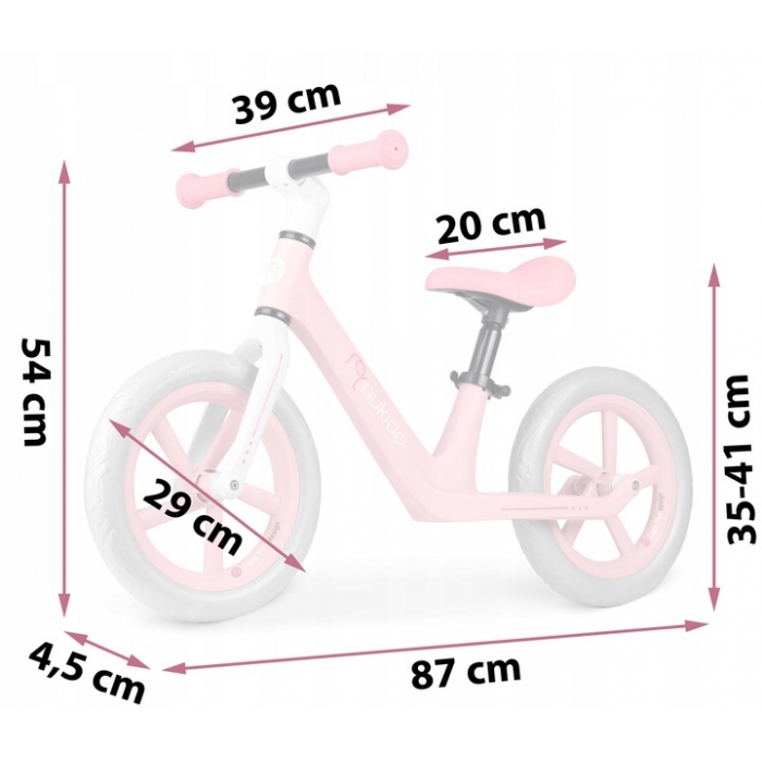 Bicicletă Fără Pedale Nukido Roz | Dezvoltă Echilibrul - imagine 5