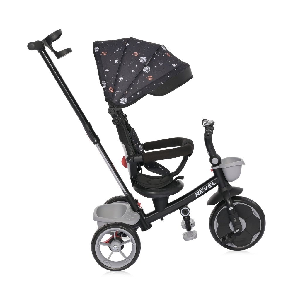 Tricicleta Lorelli Revel Black Cosmos, Scaun Rotativ 360° - imagine 5