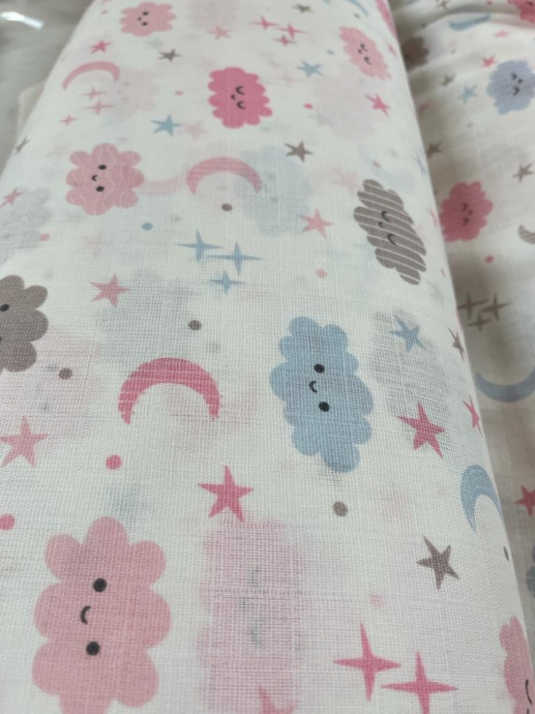 Set 2 Cearceafuri Muselina Kreis Norisoki Pink - imagine 2