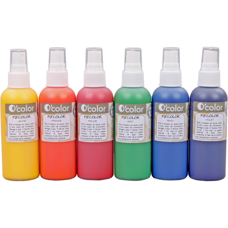 Ocolor Set Cerneli Spray Textile 6 Culori