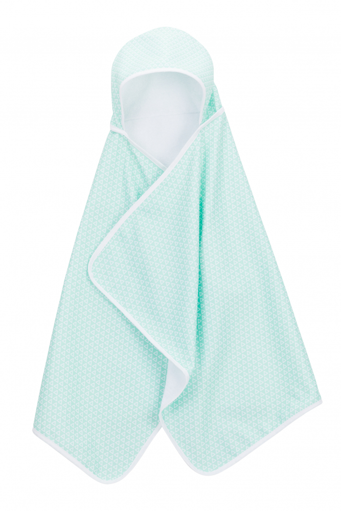 Prosop Bumbac cu Căciulă Fillikid Mint, 140x70cm