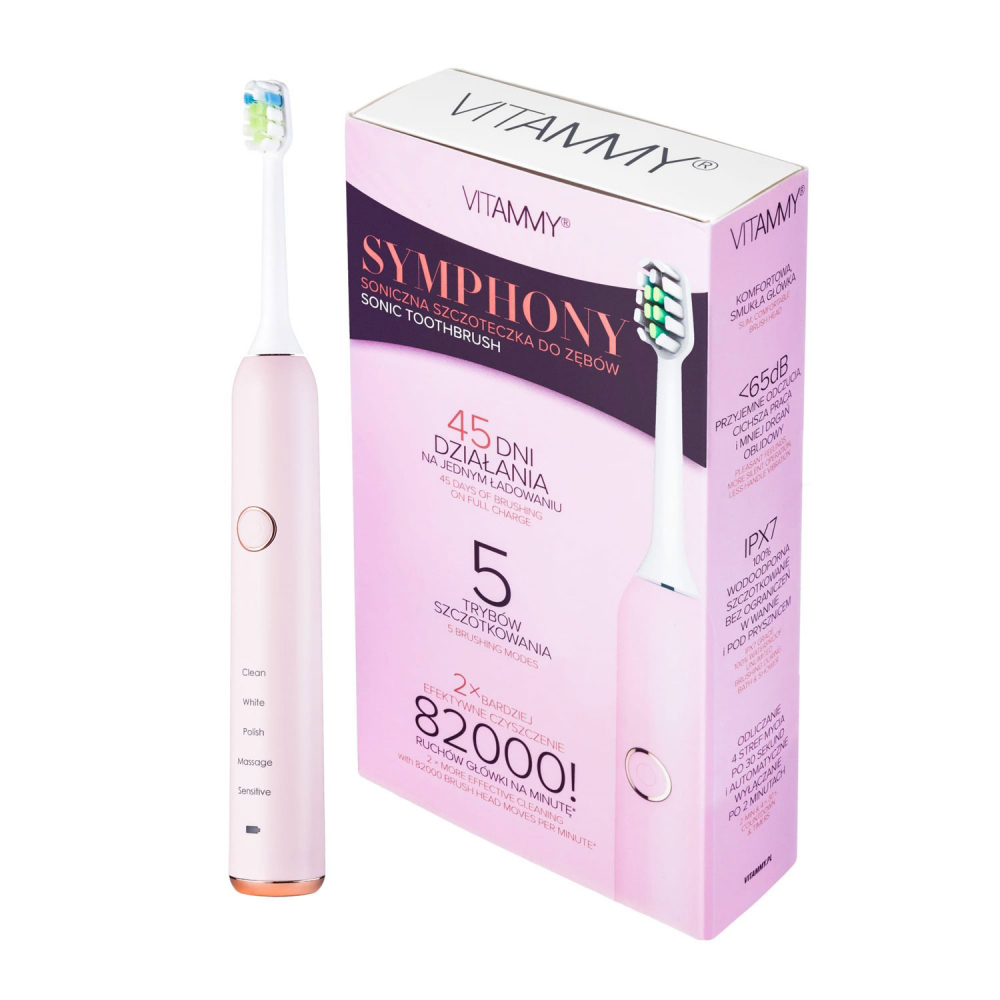 Periuță Electrică Vitammy Symphony, 5 Moduri, Roz - imagine 3