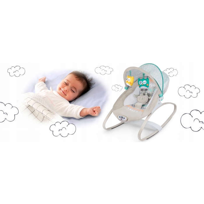 Balansoar Ricokids cu vibrații și muzică gri - imagine 2