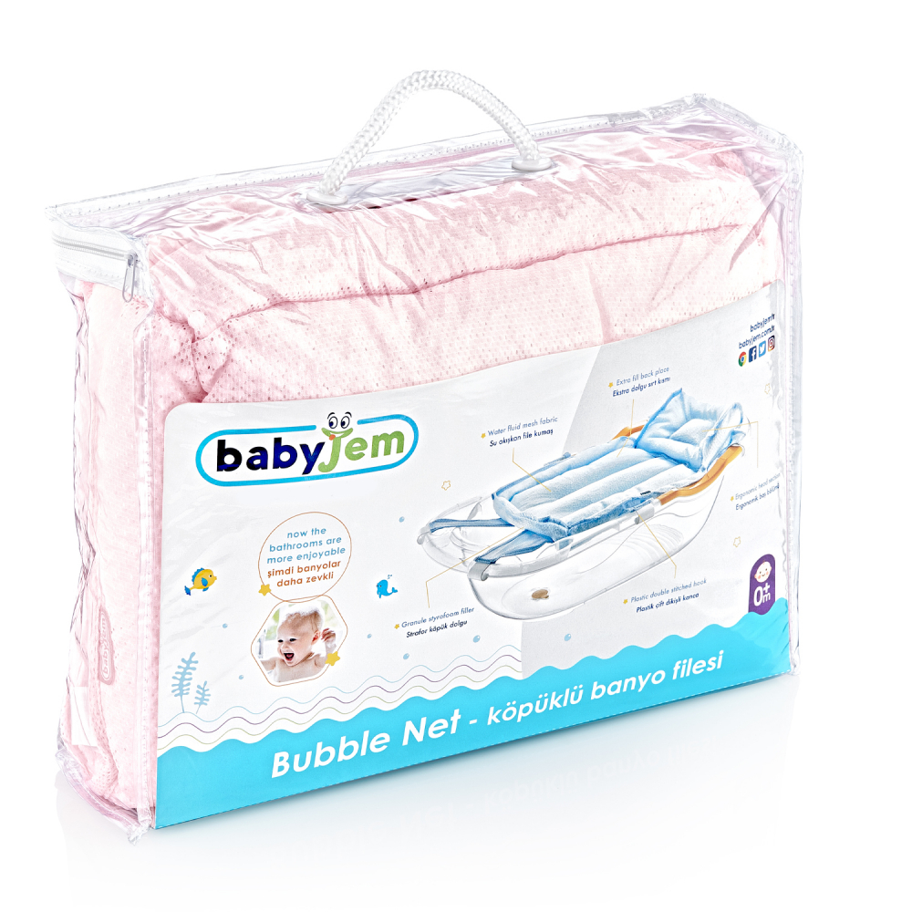 BabyJem Salteluta Hamac Cadita Pink - Baie Sigura - imagine 2