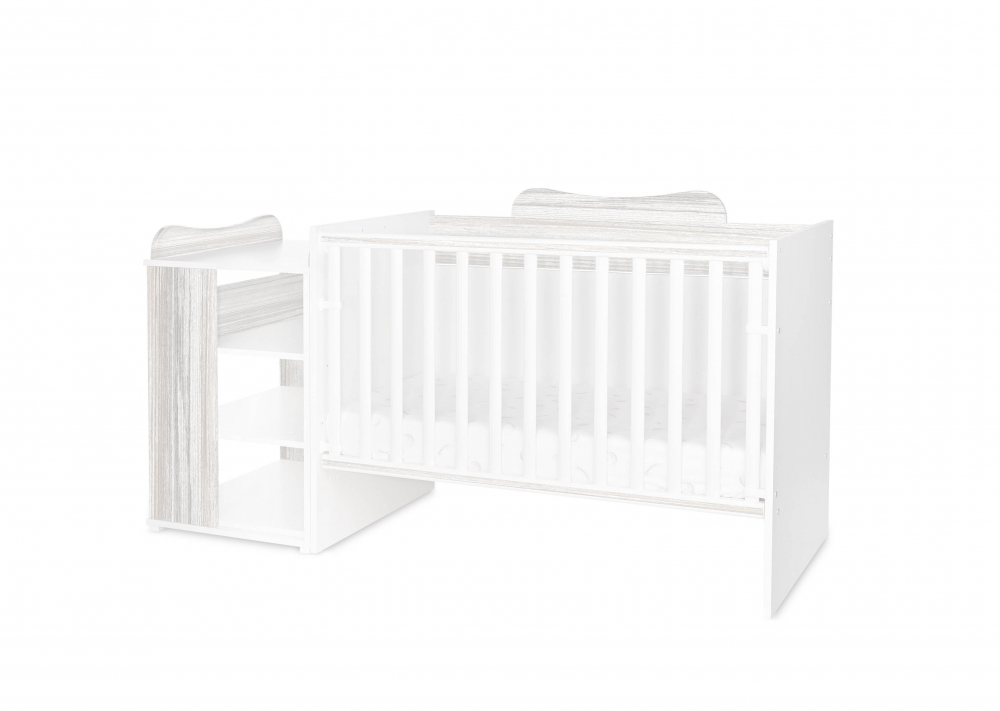 Patut Modular Lorelli Multi White, 5 Configuratii, 190x72 cm - imagine 8
