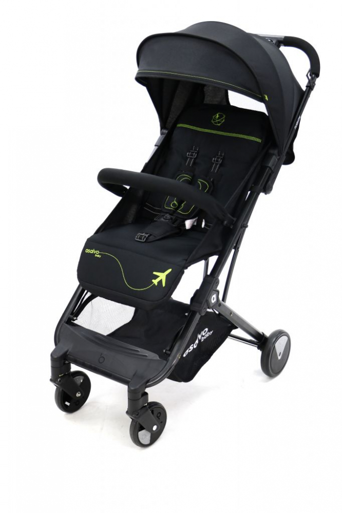 Carucior Asalvo Sport Pliabil, Usor, Negru-Verde - imagine 9