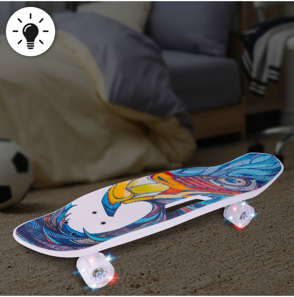 Skateboard Malplay Copii cu Maner si Roti LED - imagine 3