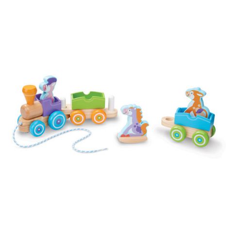 Trenulet Lemn cu Animale Melissa & Doug - imagine 2