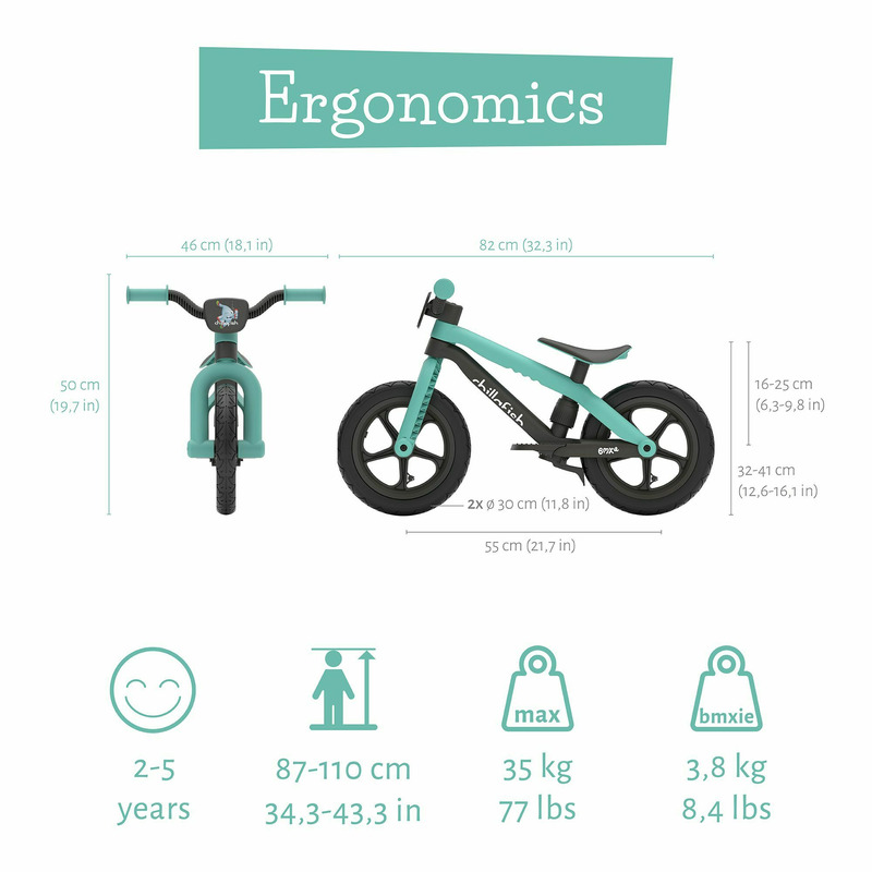 Bicicleta Chillafish BMXie 02 Mint | Fără pedale - imagine 4