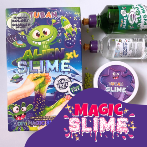 Kit Slime DIY Tuban Alien XL - Schimbă Culoare - imagine 10