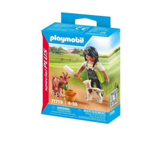 Playmobil Figurina Femeie cu Capre - Jucărie Creativă - imagine 3