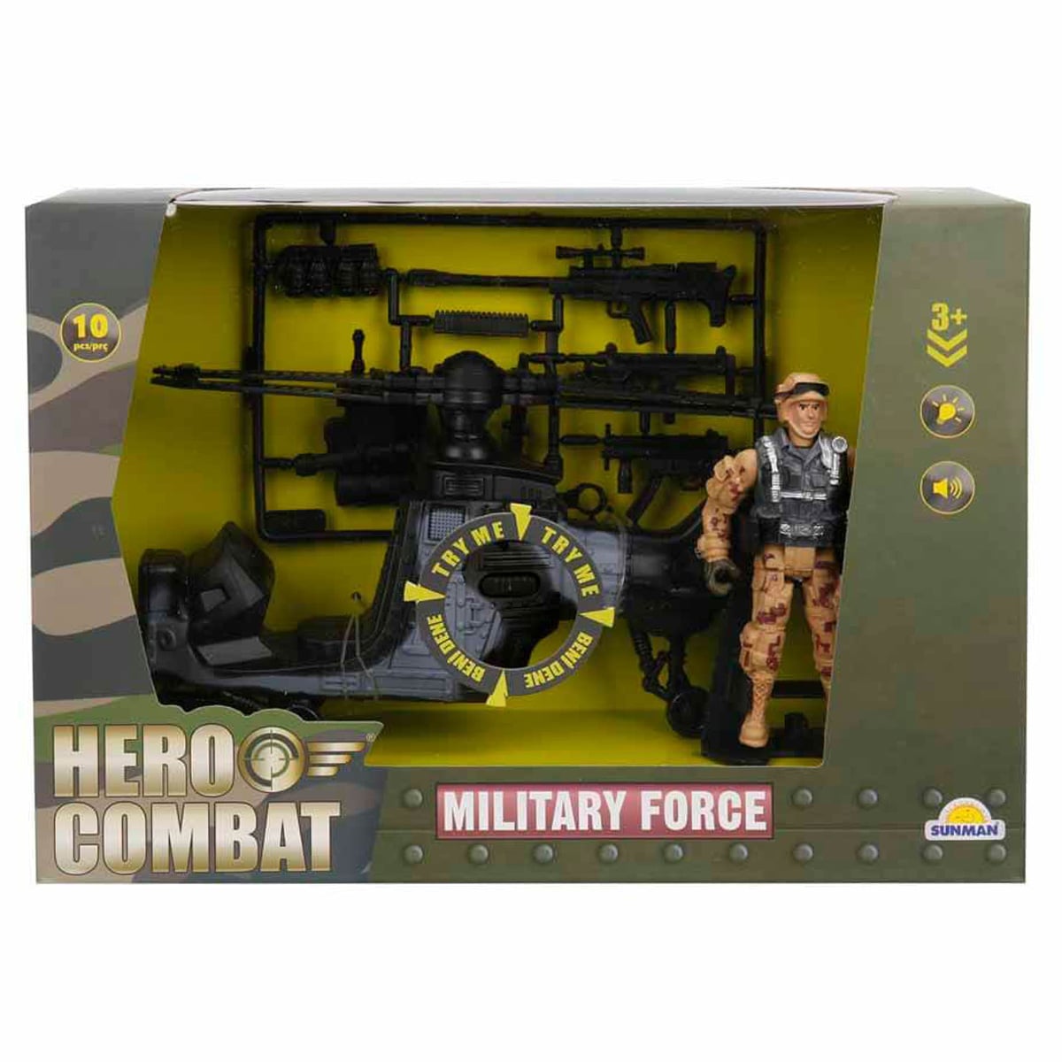 Hero Combat Elicopter Militar cu Lumini și Sunet