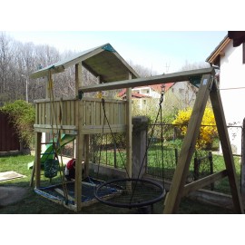 Spațiu de joacă CHALET Junglegym - Casuță lemn - imagine 6