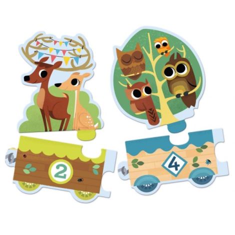 Puzzle Djeco Invat sa Numar Trenulet - 47.9 RON - imagine 3