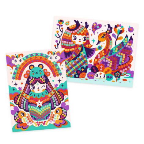 Set Mozaic Djeco Fokeshis - Joc Creativ - imagine 2