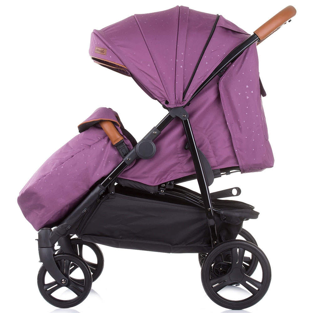 Carucior Gemeni Chipolino Passo Doble, Lilac - imagine 4