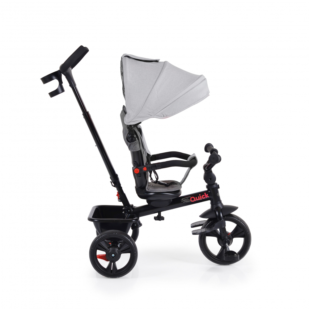 Tricicleta Byox Quick Gri, Sezut Reversibil, Pliabil - imagine 4