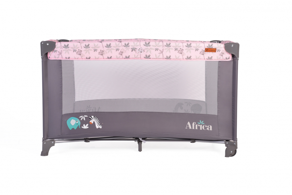 Pătuț pliabil Cangaroo Africa Pink, 1 nivel - imagine 5