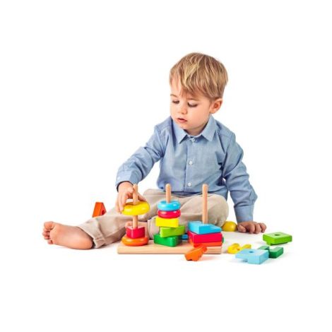 Jucarie Didactica Lemn Woodyland | Forme Geometrice - imagine 3