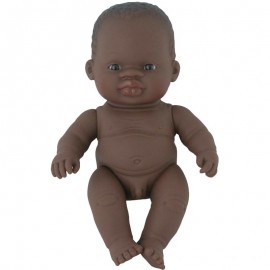 Papusa Miniland Baiat African 21 cm, Vinil