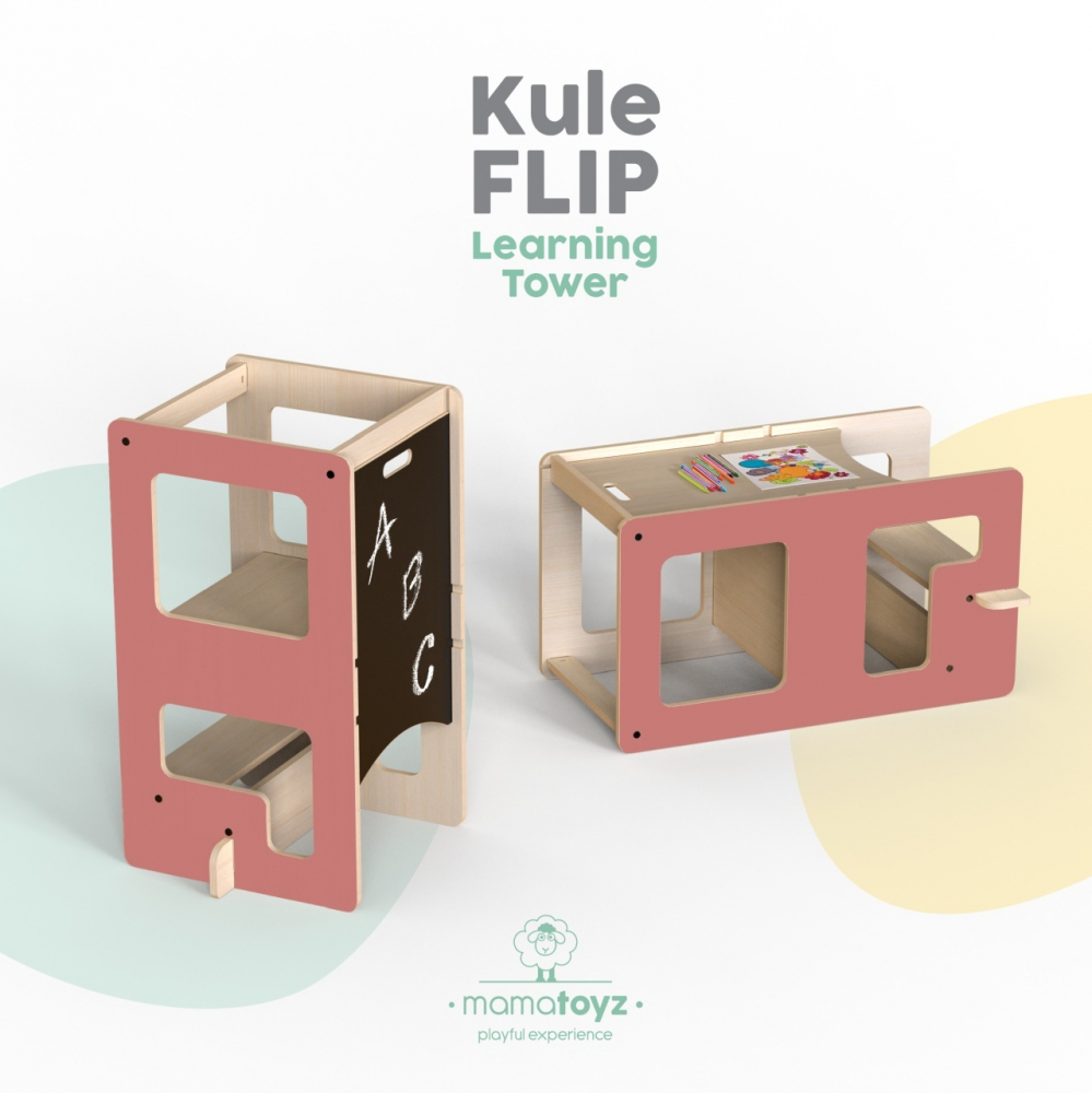 Turn invățare Kule Flip MamaToyz Roz - imagine 9