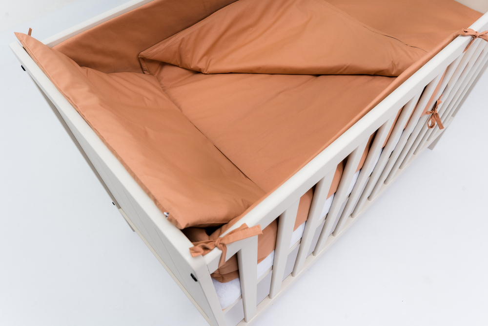 Set Lenjerie Patut 6 Piese E-kids Bumbac Brown - imagine 3
