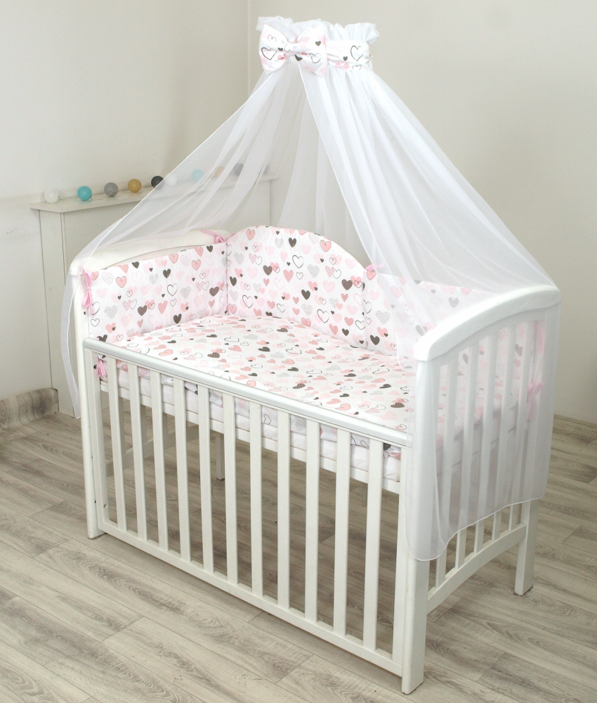 Amy Lenjerie Bumbac cu Protecție Laterala Pat Bebe