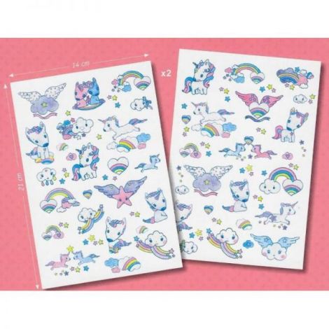 Tatuaje Djeco Unicorni - Non-toxice și Colorate - imagine 2