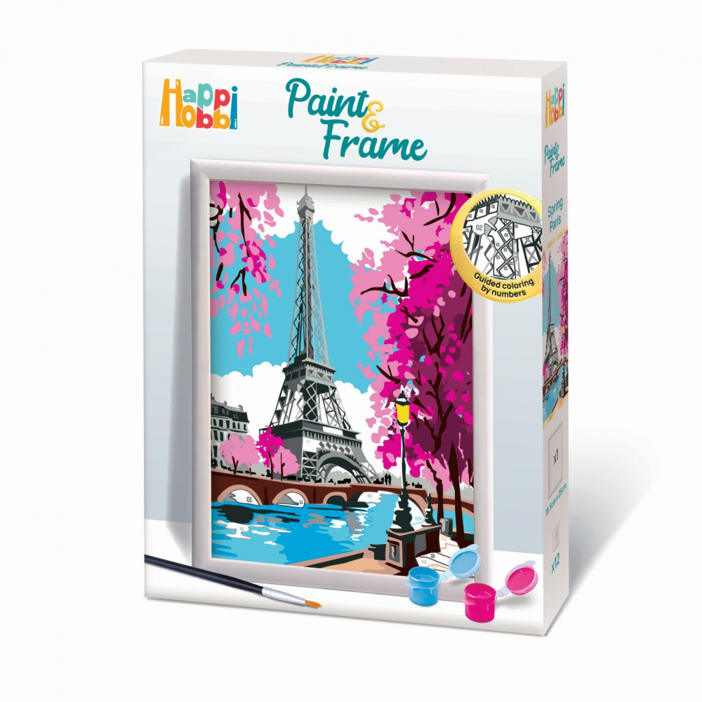 Paint Frame Paris Primăvara - Kit AS de Colorat