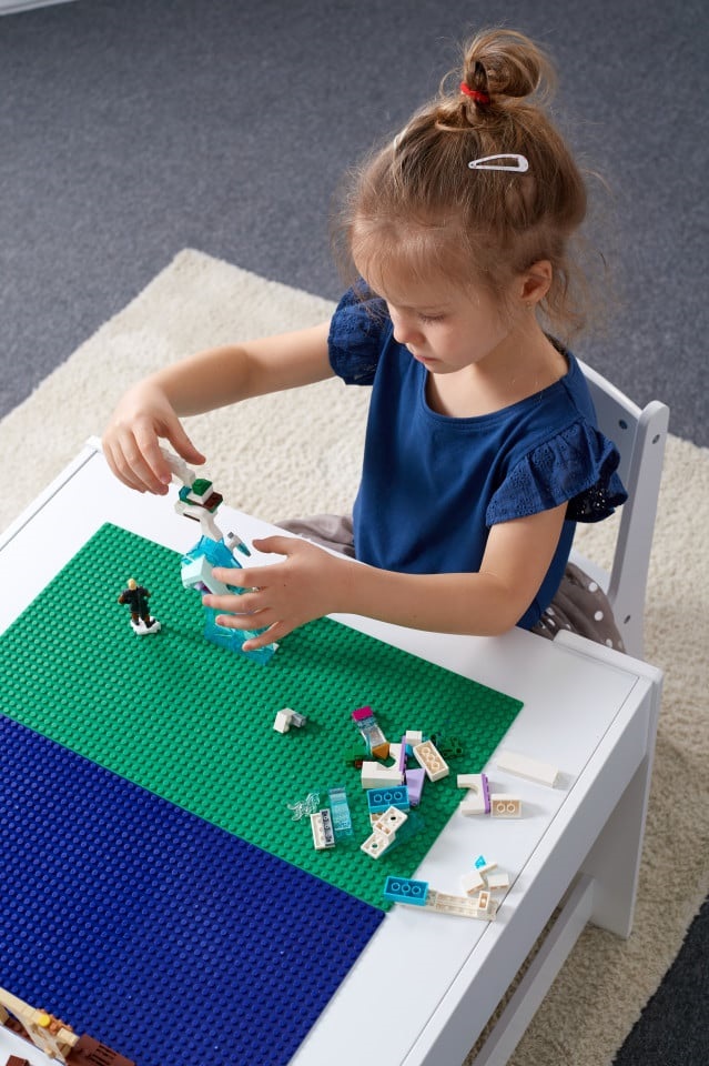 Masa Suporto cu Tabela Lego pentru Copii - imagine 4