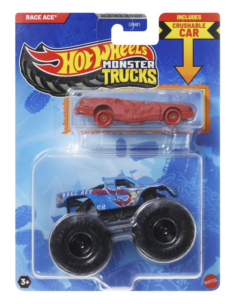 Set Hot Wheels Monster Truck & Masinuta Metalica
