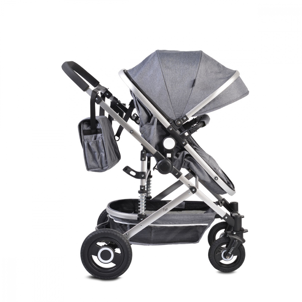 Carucior 2 in 1 Moni Ciara Grey, Transformabil 0-15kg - imagine 2