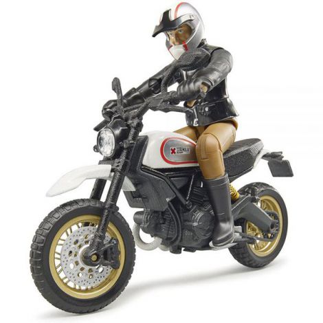 Motocicleta Ducati Desert Scrambler Bruder cu Figurină
