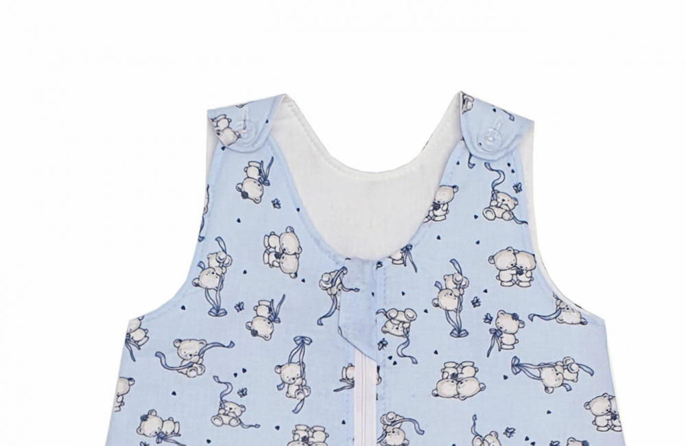 Sac de dormit KidsDecor Loving Bear Blue, 1 TOG, Bumbac