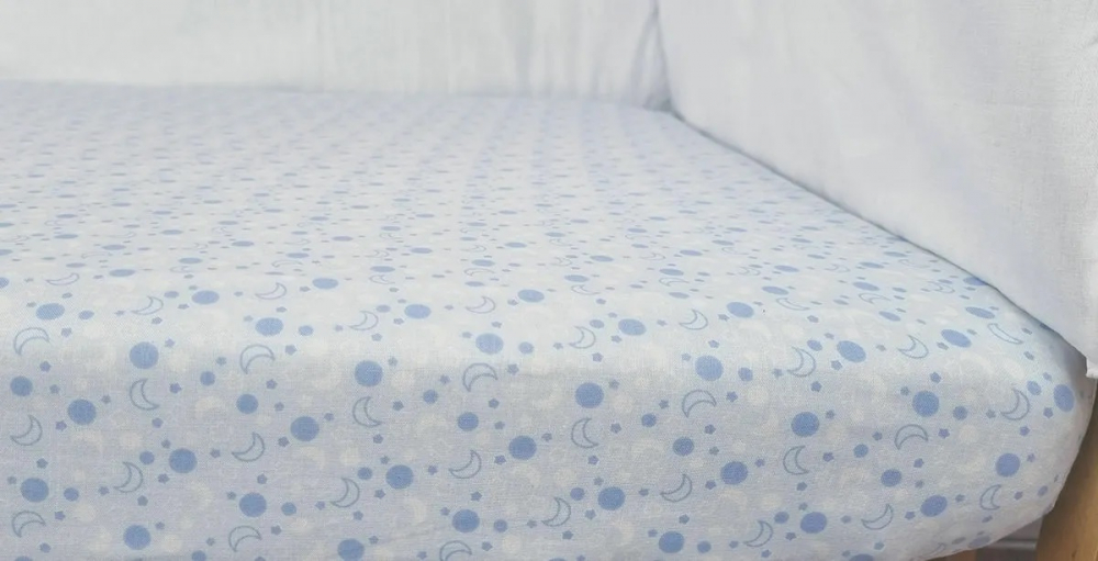 Cearceaf Blue Moon Bumbac KidsDecor 63x127 - imagine 5