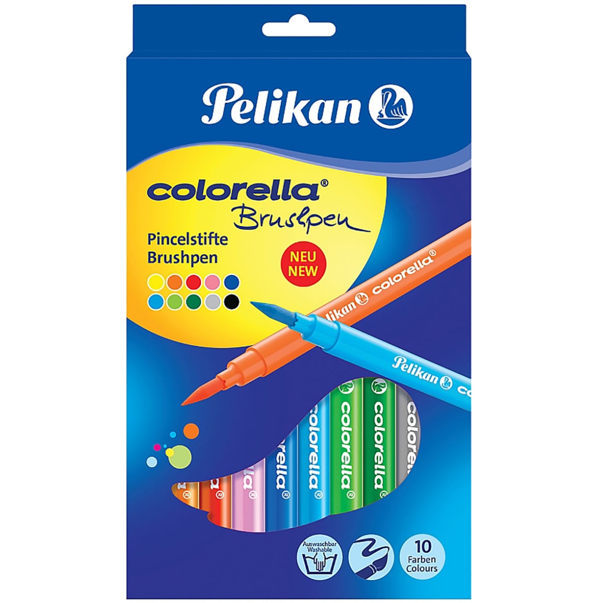Set Carioci Pelikan Colorella, 10 Buc, Spălabil
