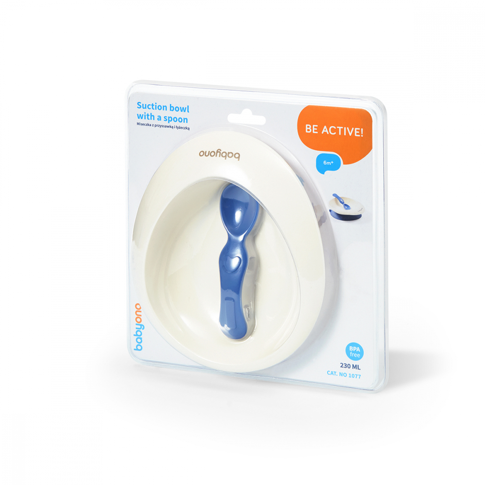 Set castron Babyono albastru - Hranire sigura - imagine 6