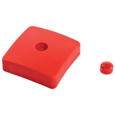Capac Siguranta Grinzi 90x90mm Rosu KBT