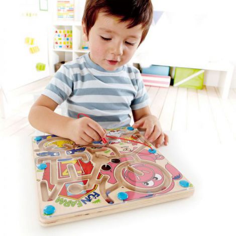 Hape Labirint Magnetic Ferma - Dezvoltă Dexteritatea