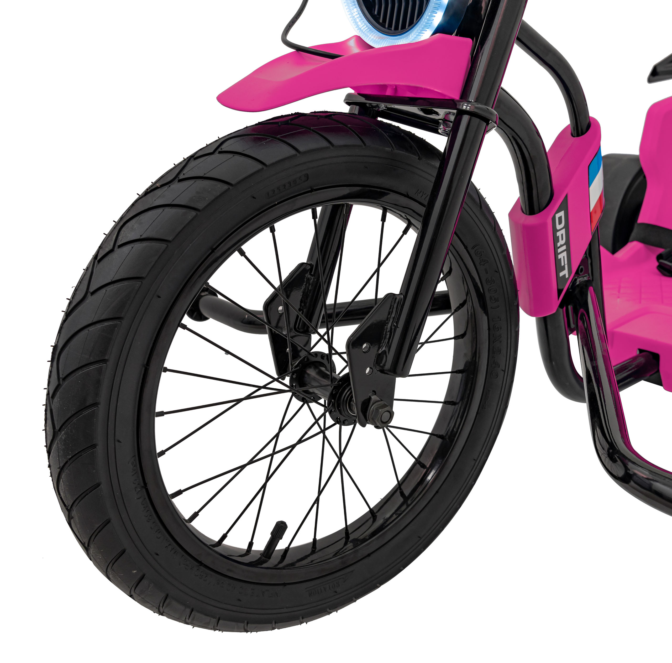 Drift trike electric pentru copii DRIFT BIKE '21 24V 500W faruri cu LED, viteza max 14 km/h (2338) Roz - Autokids.ro - imagine 8
